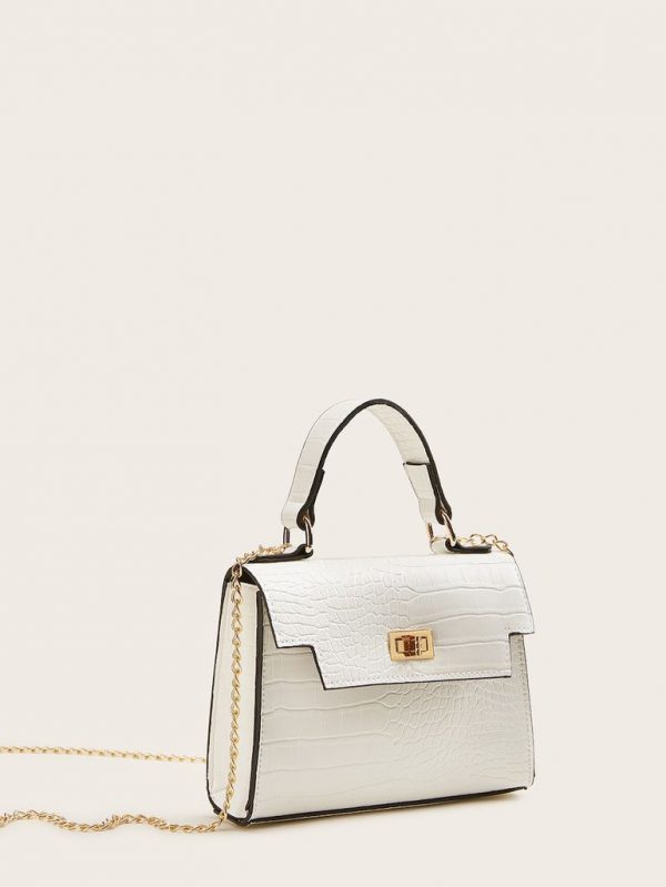 Satchels Cá Sấu Hồng Casual